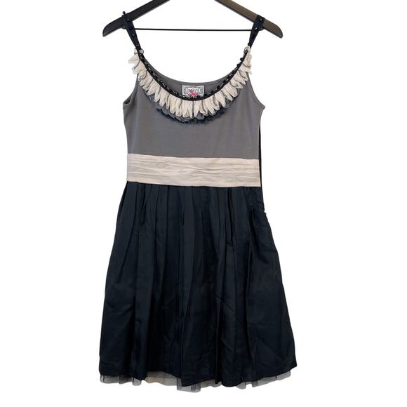 NWT Yoana Baraschi Anthropologie Size 2 Mini Dress Tulle Pleated - Picture 1 of 11